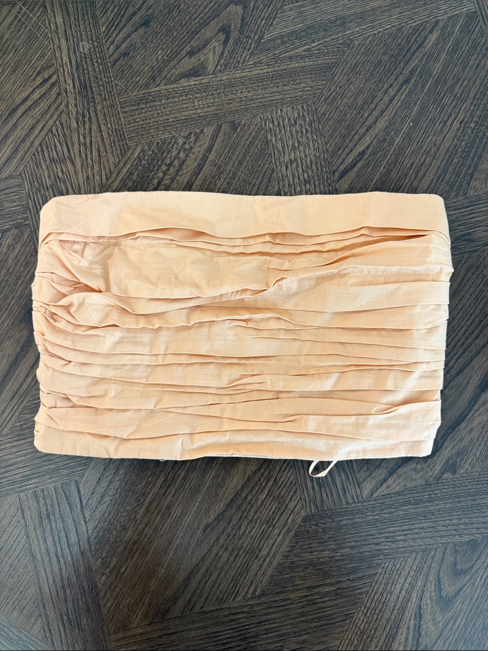 Abercrombie & Fitch Peach Pleated Crop Top - Women